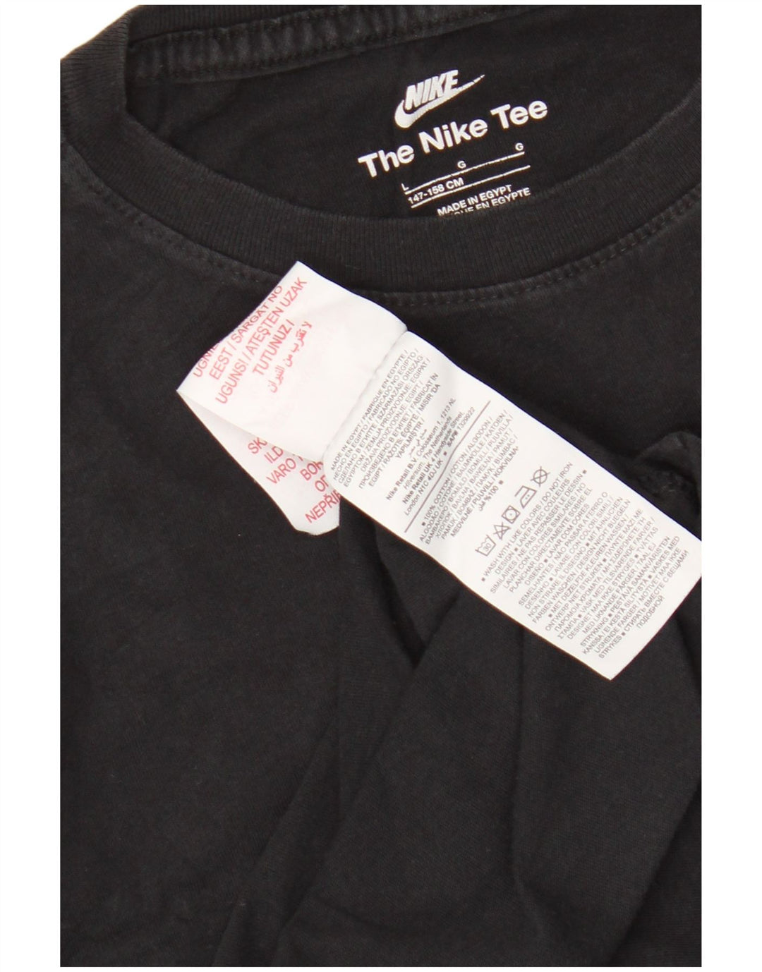 Nike Garçons T-Shirt Top 12-13 ans Grand Noir Coton