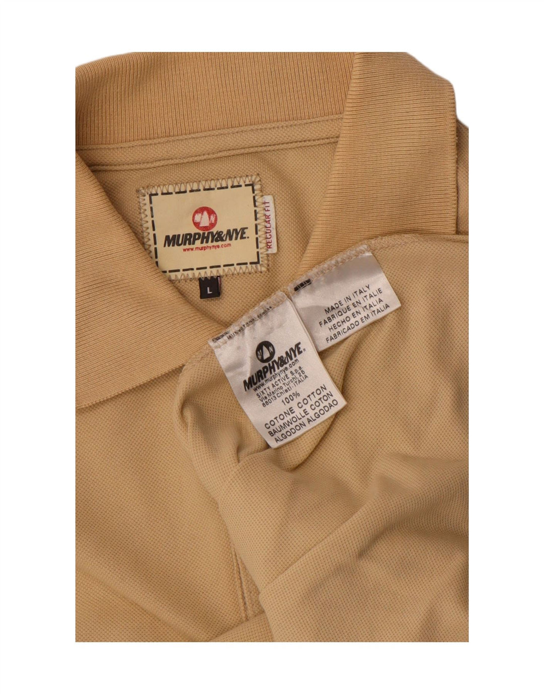Murphy & Nye Polo coupe classique pour homme en coton beige Large