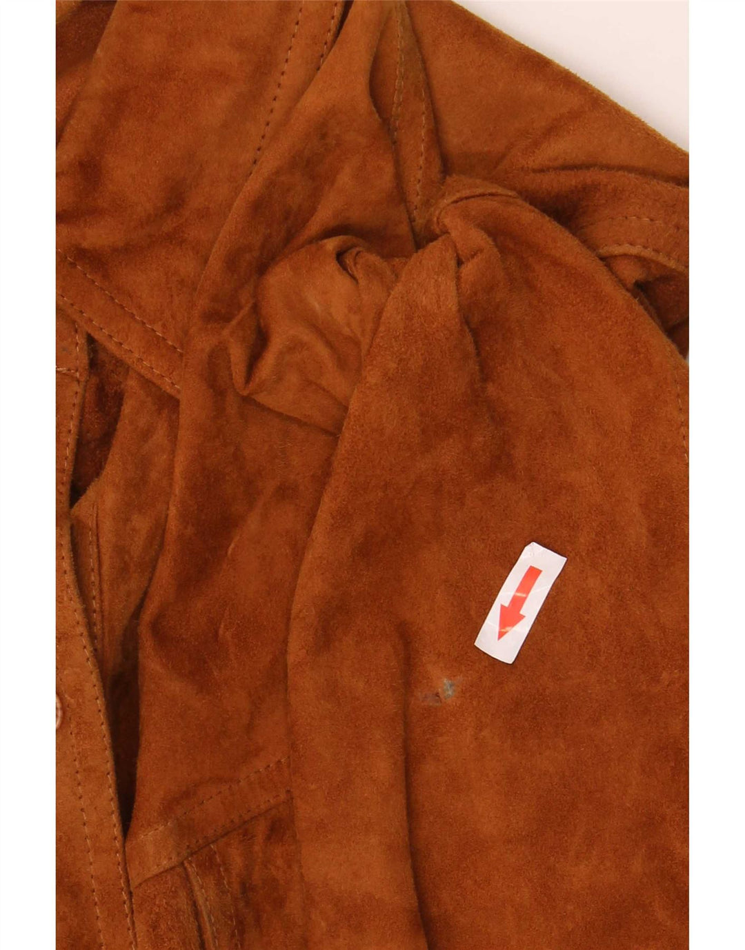 vintage Femme Surchemise Suède Chemise IT 42 Marron Moyen