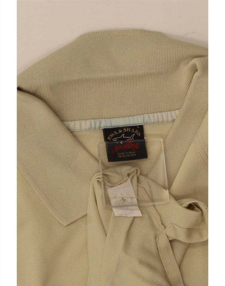 Paul & Shark Polo Homme Large Beige Coton