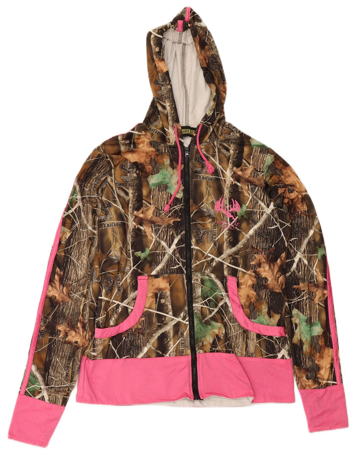 LONGLEAF CAMO Pull à capuche zippé pour femme UK 14 Camouflage beige moyen