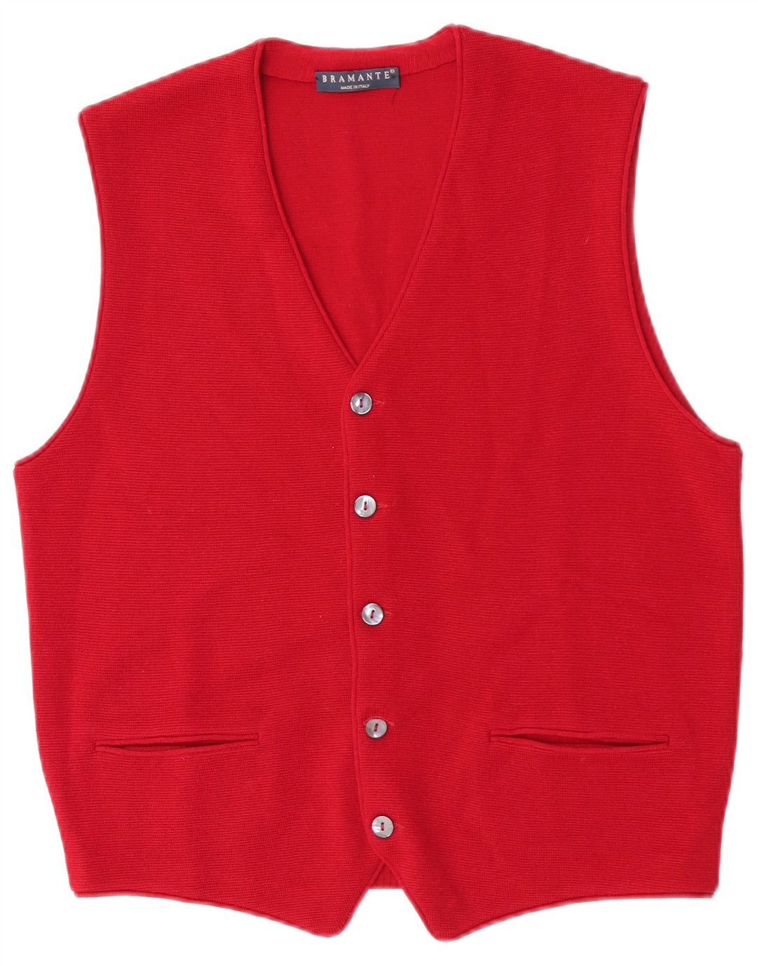 Bramante Gilet Homme Petite Laine Bordeaux