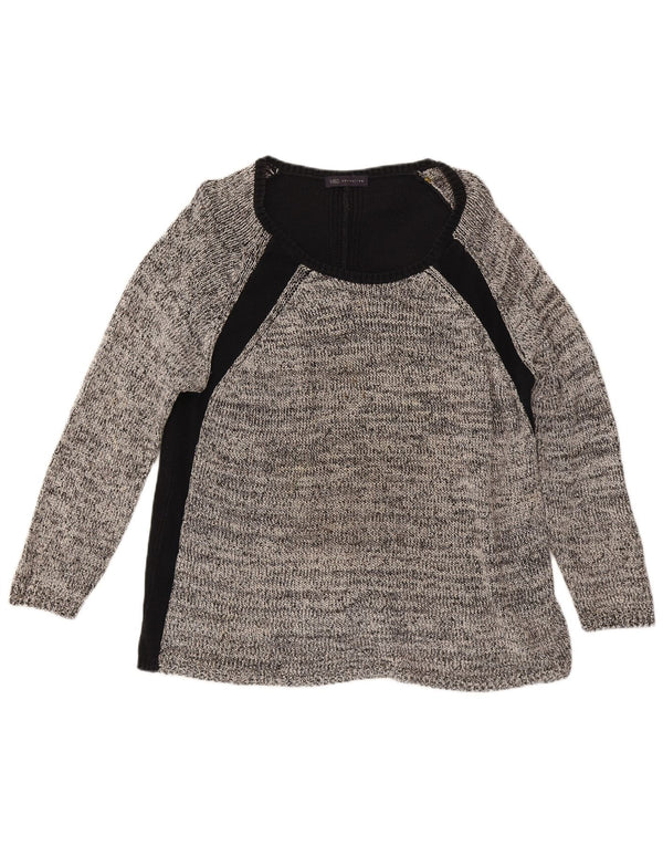 Marks & Spencer Pull col bateau pour femme UK 24 4XL Gris Colorblock