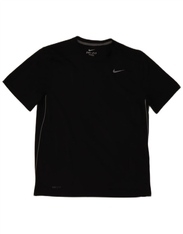 NIKE Hommes Dri Fit T-Shirt Haut Grand Noir Polyester