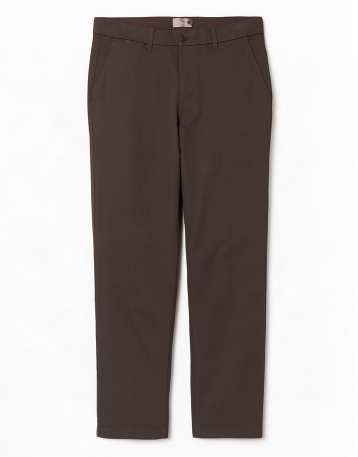 Marks & Spencer Pantalon Chino Slim Femme W34 L33 Gris Coton