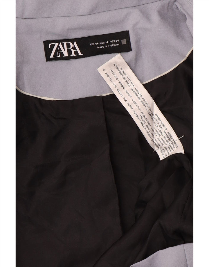 Zara Veste Blazer 1 Bouton Femme EU 46 2XL Violet Polyester