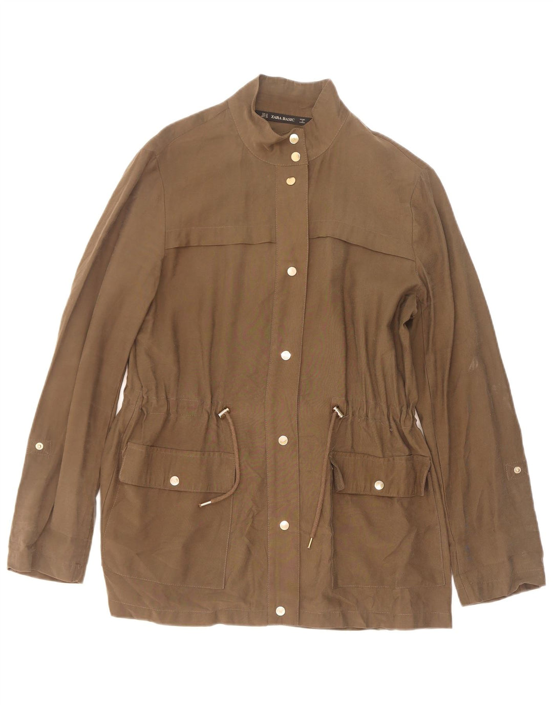 Zara Veste utilitaire pour femme UK 14 Medium Kaki Viscose