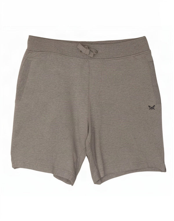 Crew Clothing Short de sport pour homme W34 en coton moucheté gris Taille L