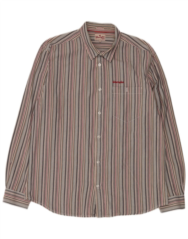 Wrangler Chemise Homme Large Coton Rayé Multicolore