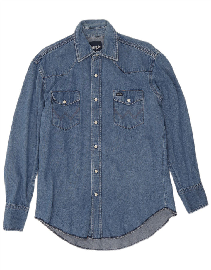 Wrangler Chemise en Jean Homme Bleu Moyen