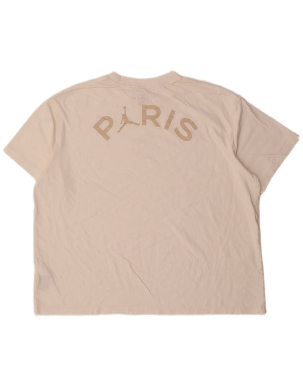 Jordan Mens Paris Saint-Germain Graphic T-Shirt Top XL Blanc Coton