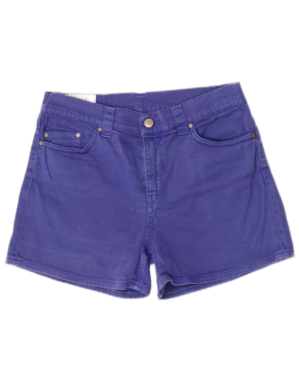 Dondup Short en jean coupe régulière pour femme UK 12 Medium W29 Bleu Coton