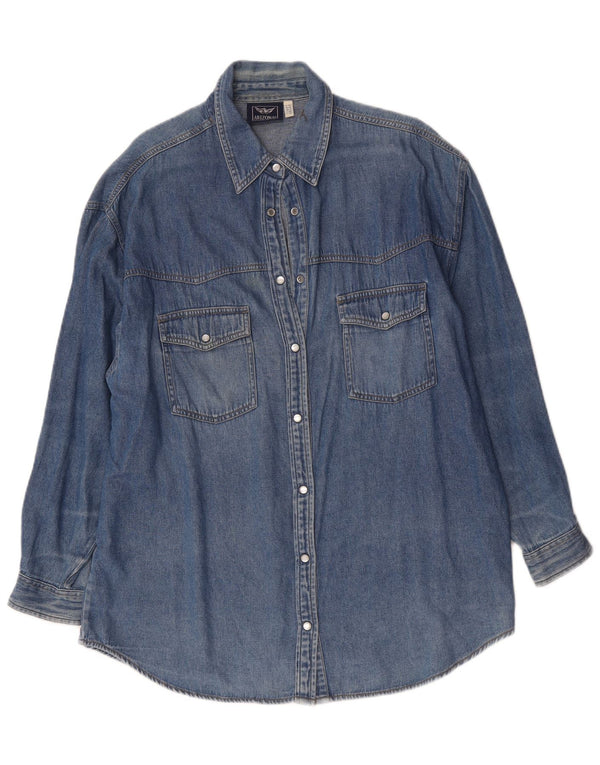 Arizona Chemise en jean surdimensionnée pour femme UK 18 XL Bleu Coton