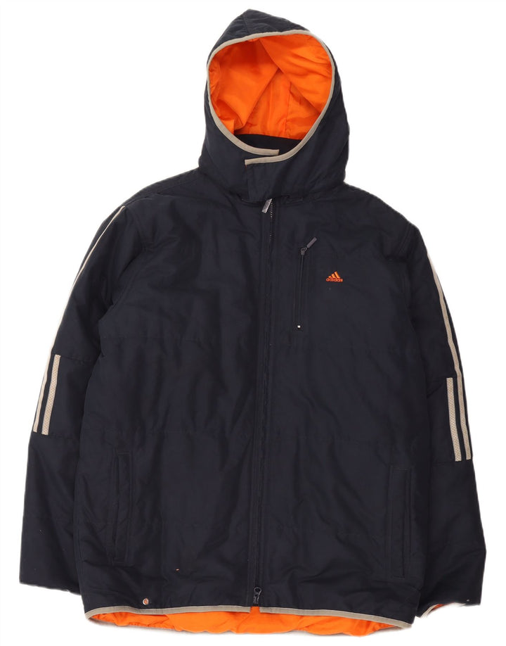 Veste matelassée à capuche Adidas Garçon 15-16 ans Bleu Marine Polyester