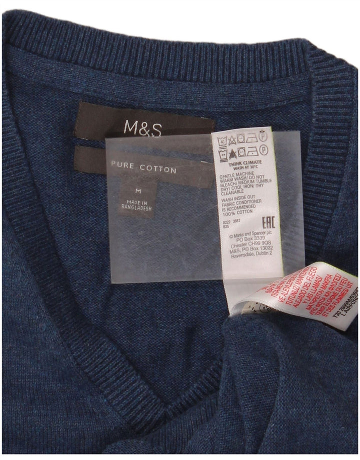 MARKS & SPENCER Débardeur Gilet Homme Bleu Marine Moyen Coton