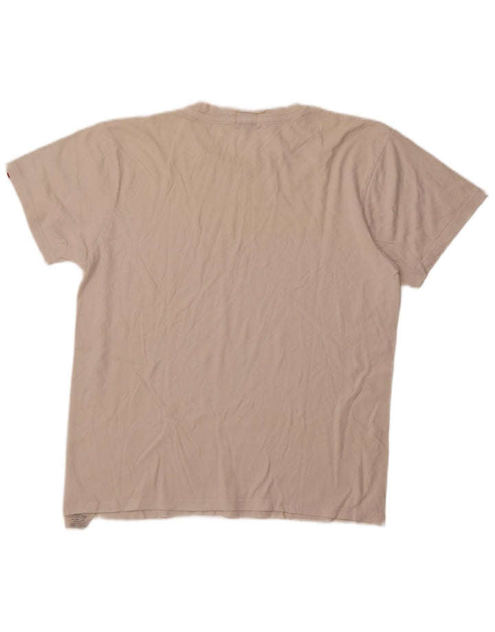 Levi's T-Shirt Femme UK 16 Large Blanc Coton