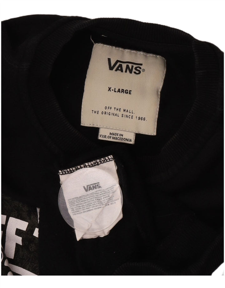 Vans Sweat-shirt graphique pour homme XL en coton noir
