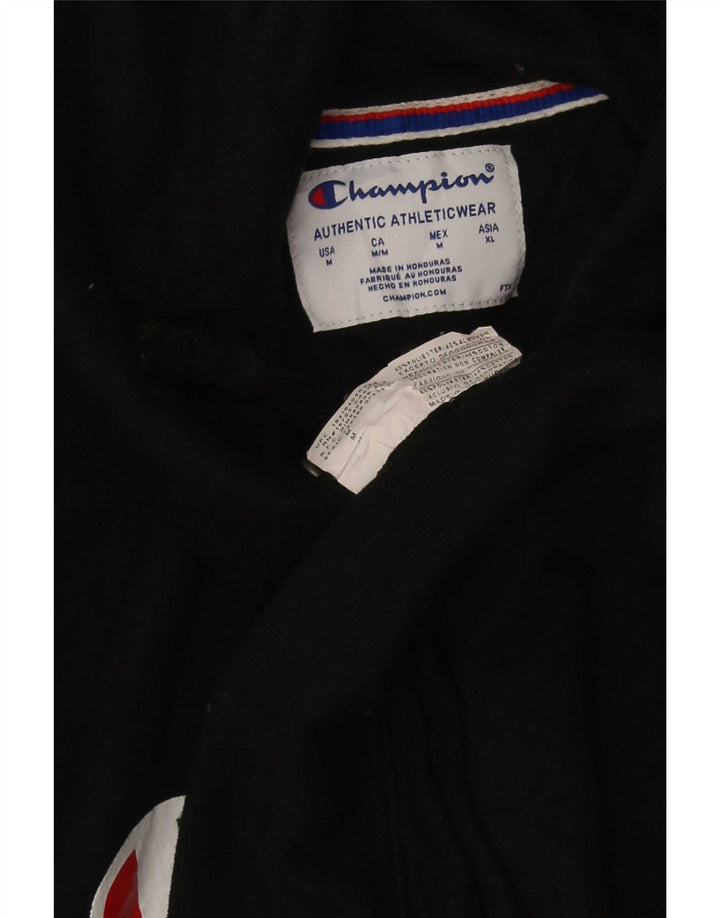 Champion Pull à capuche graphique pour homme en polyester noir moyen
