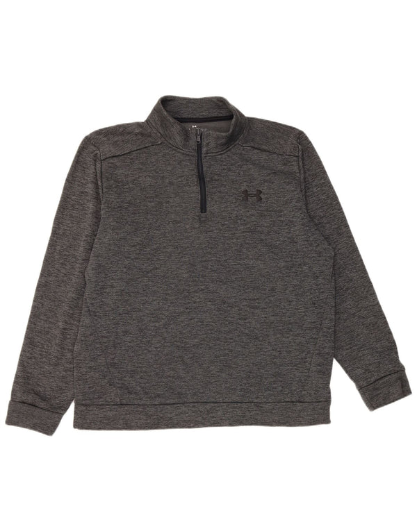 Under Armour Sweat-shirt zippé à col zippé XL Gris Moucheté Polyester