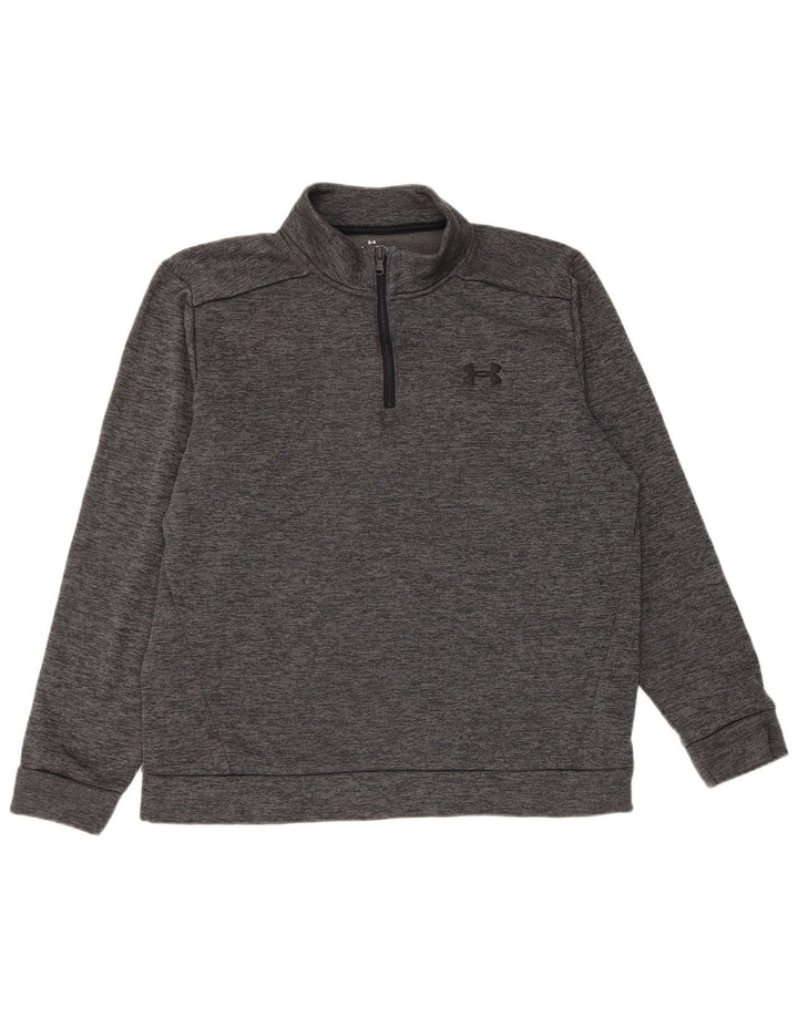 Under Armour Sweat-shirt zippé à col zippé XL Gris Moucheté Polyester