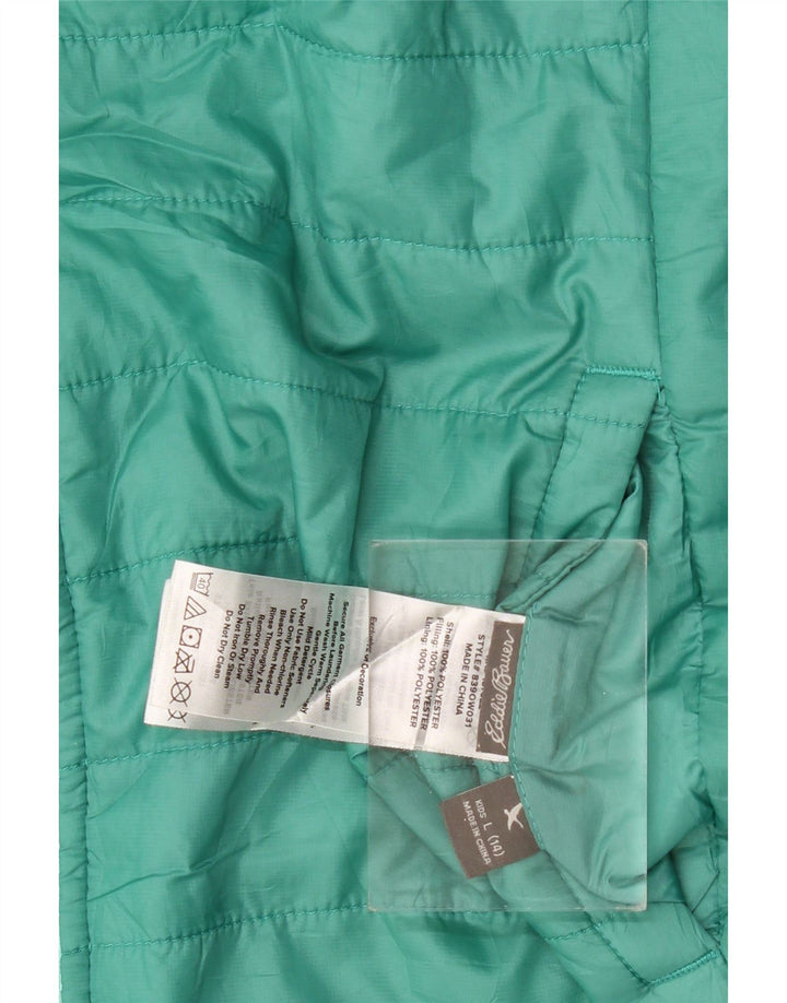 EDDIE BAUER Veste matelassée à capuche pour fille 13-14 ans Large Vert Polyester
