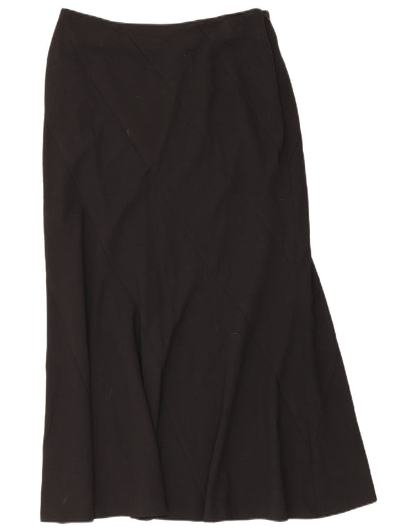 Marks & Spencer Jupe mi-longue taille haute pour femme UK 12 Medium W30 Noir