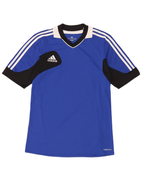 Adidas Hommes Climacool T-Shirt Top UK 40/42 Bleu Moyen Colourblock