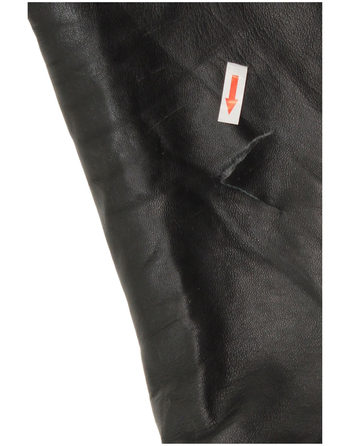 Rochas Veste en cuir pour homme UK 40 Grand cuir noir