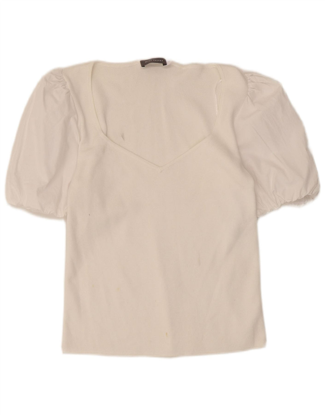 MINT VELVET Chemisier Femme Top UK 12 Moyen Blanc Modal