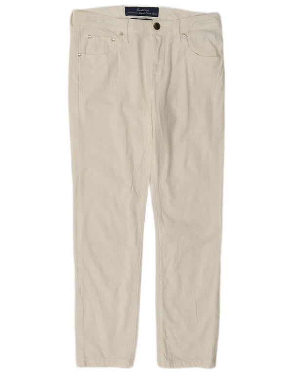 Jacob Cohen Pantalon décontracté slim pour femme W27 L26 Blanc