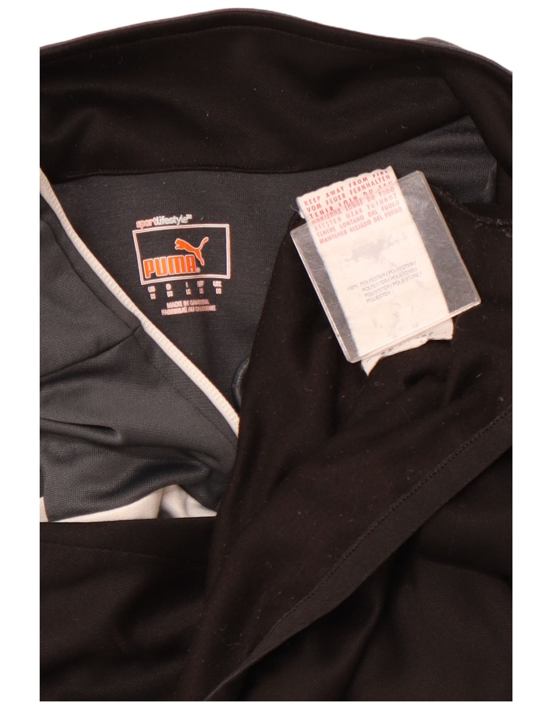 PUMA Haut de Survêtement Zip Neck Homme Noir Colorblock