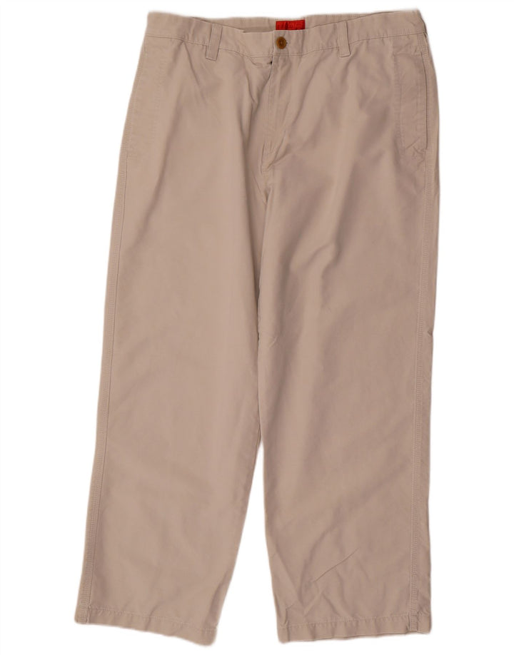 IZOD Pantalon Chino Droit Homme W38 L30 Beige Coton