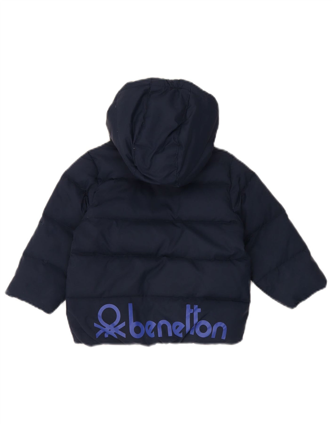 Benetton Veste matelassée à capuche graphique pour garçon 5-6 ans Bleu marine