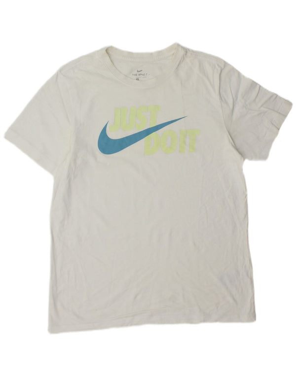 Nike T-shirt graphique pour homme en coton blanc Taille L
