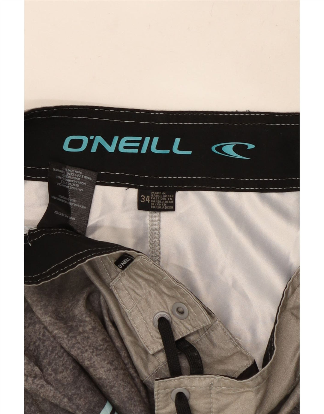 O'Neill Short de bain homme grand gris rayé polyester plage