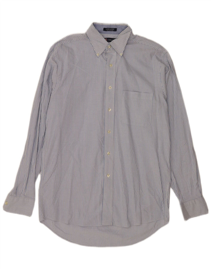 Chaps Chemise coupe classique pour homme Taille 34/35 15-15 1/2 Rayé bleu moyen