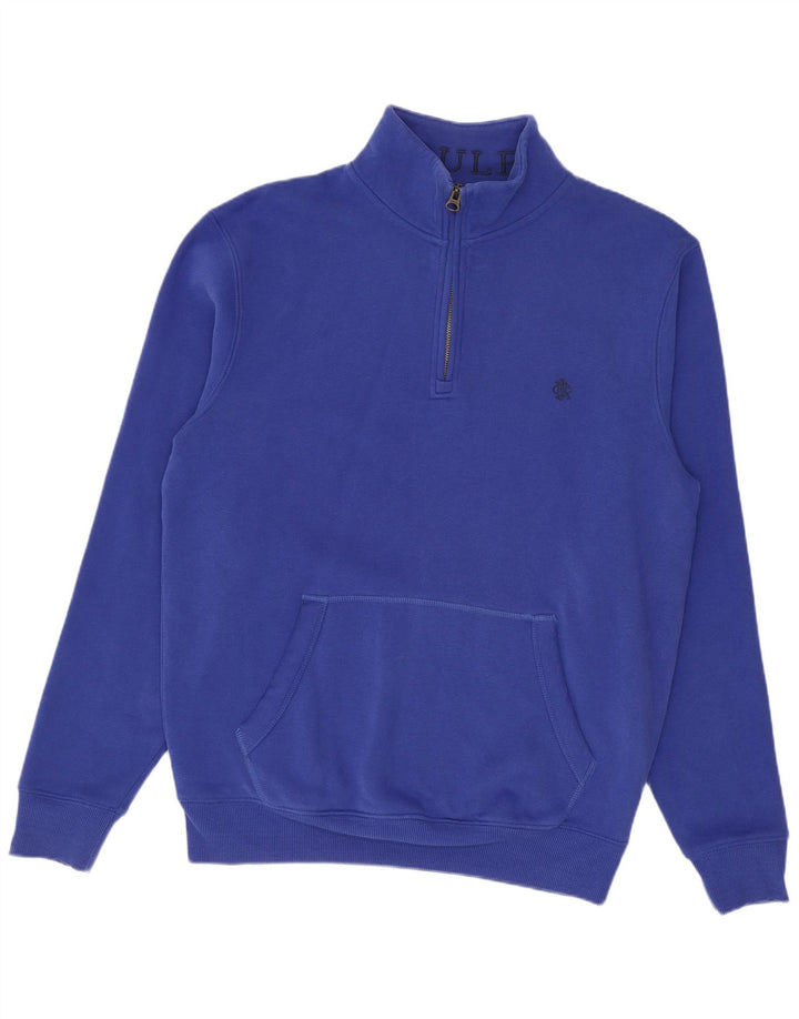 Joules Homme Sweat-Shirt Col Zippé Petit Bleu Coton
