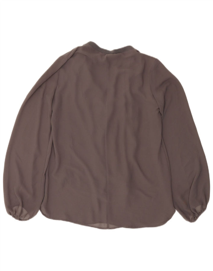 Zara Chemisier à manches longues pour femme UK 6 XS Gris