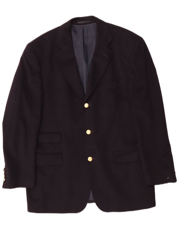Daniels & Korff Veste Blazer 3 Boutons Homme IT 50 Large Bleu Marine Cachemire
