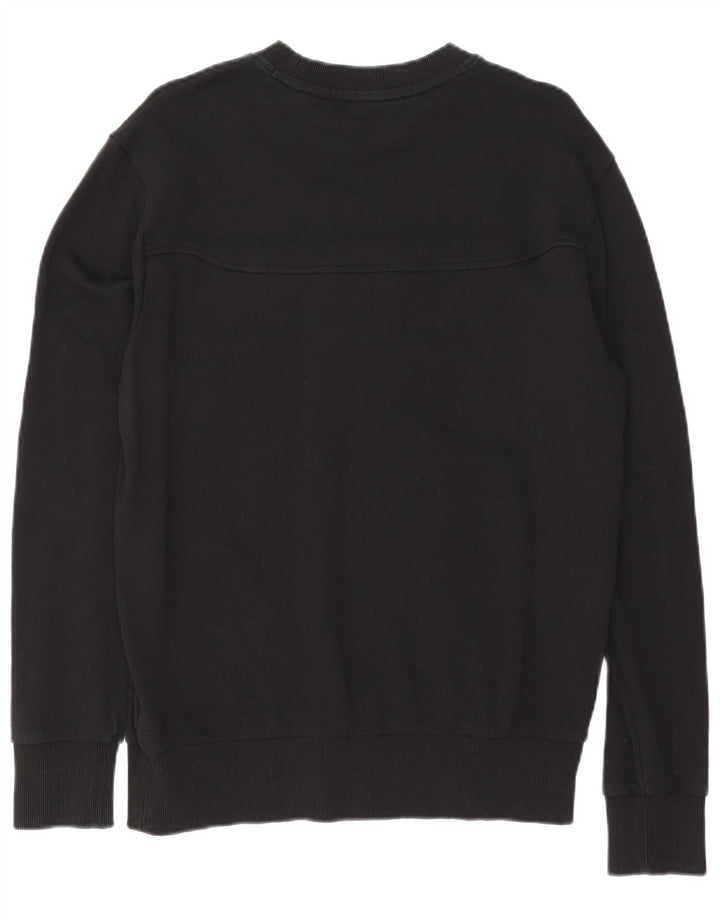 HUGO BOSS Sweat-shirt graphique en coton noir moyen |