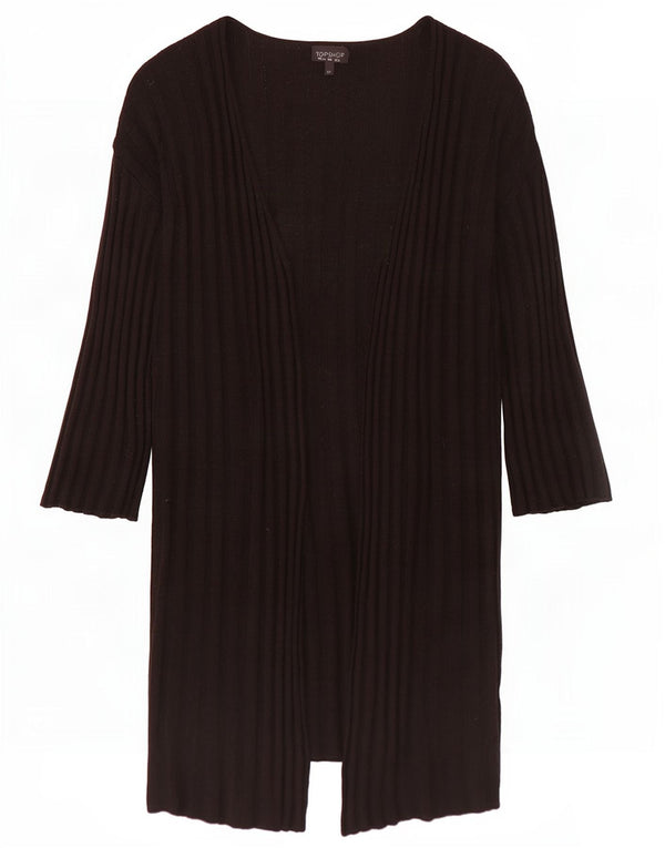 Topshop Pull cardigan ouvert surdimensionné pour femme UK 10 Small Noir
