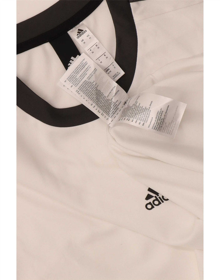 Adidas Hommes Climalite T-Shirt Haut Moyen Blanc Colorblock Polyester