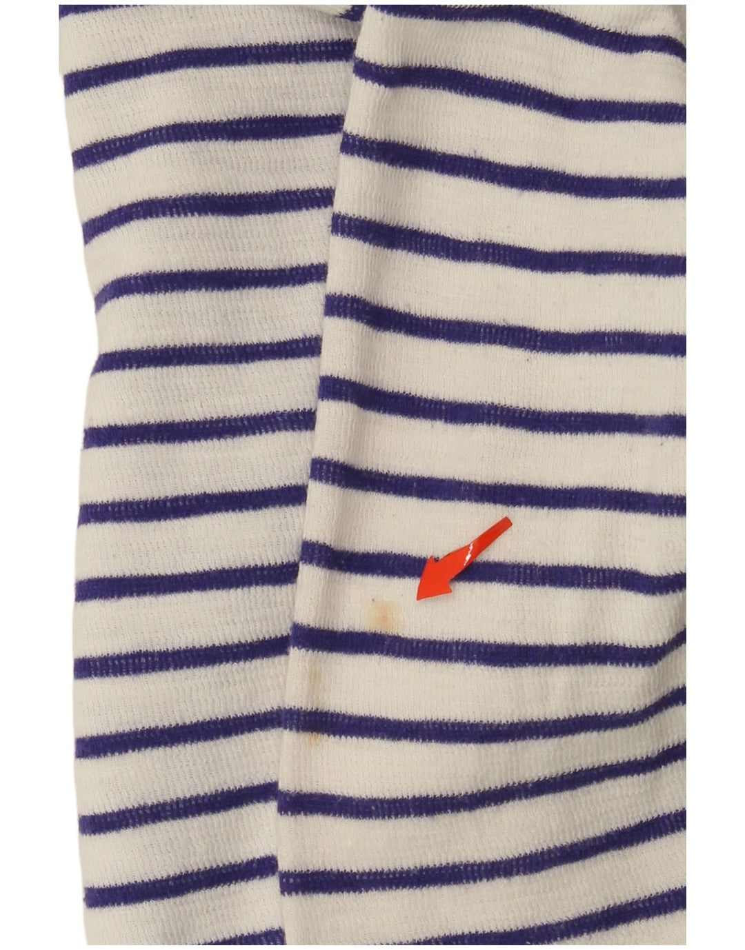 JOULES Cardigan court ouvert pour femme UK 8 petit coton rayé blanc