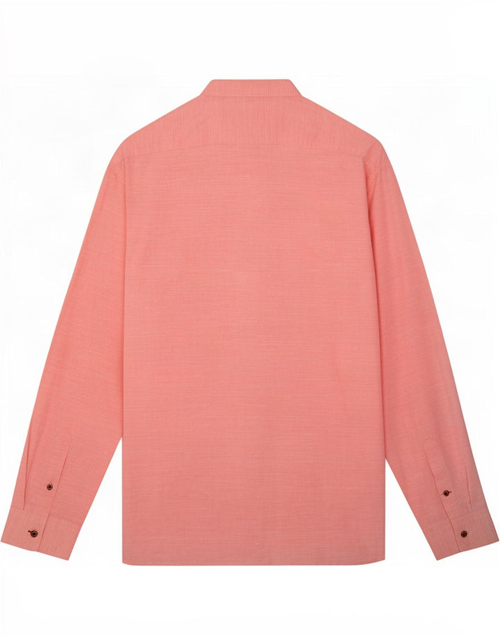 Zara Chemise Slim Fit Homme Rose Large