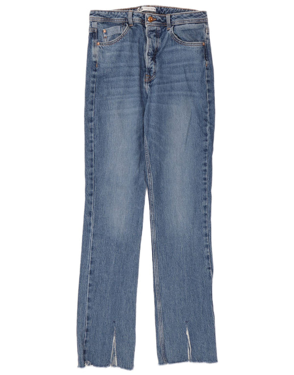 Zara Jean droit femme EU 40 Medium W30 L32 bleu coton