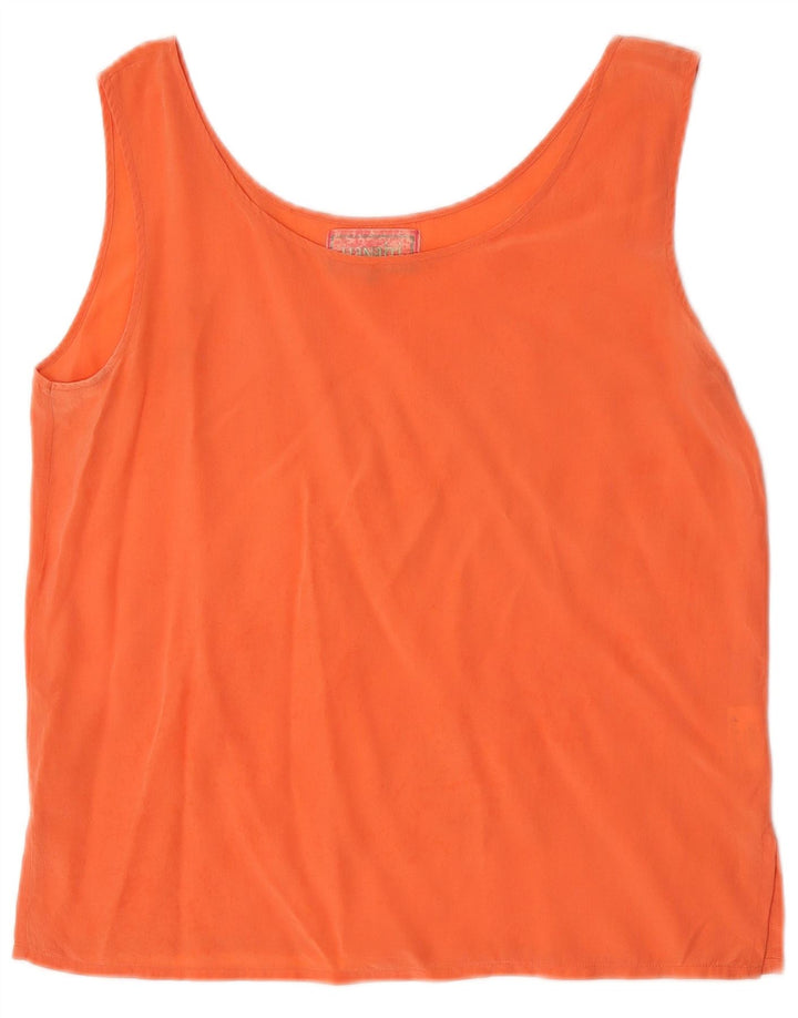 HANAITI Débardeur Femme UK 14 Soie Orange Moyenne