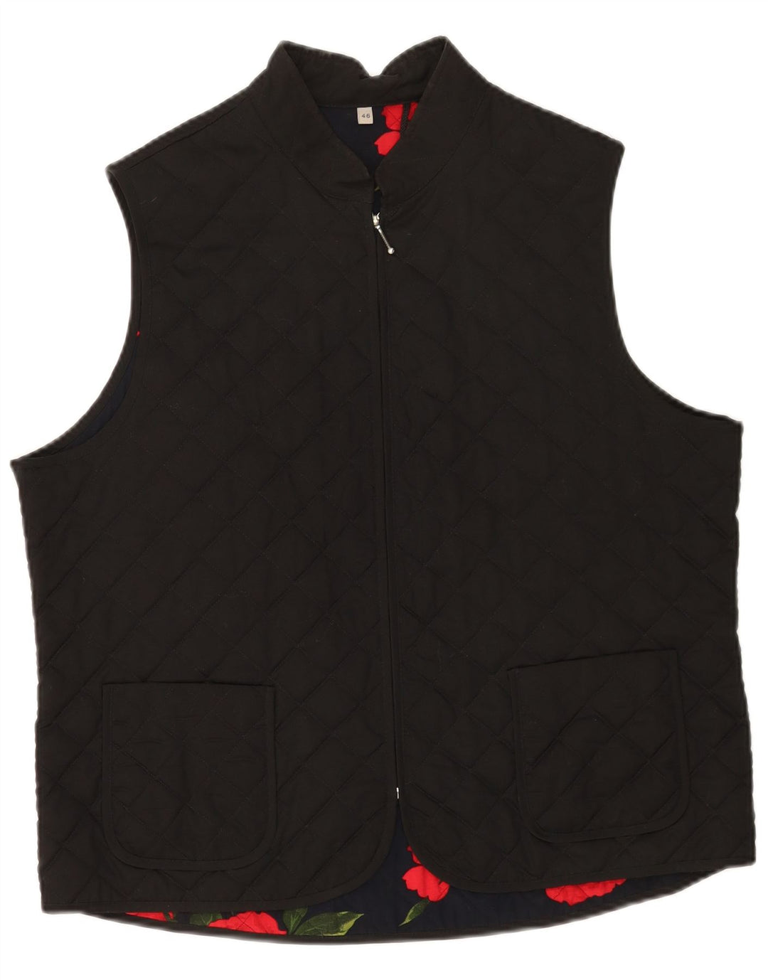 Gilet matelassé femme vintage UK 20 2XL Polyester noir