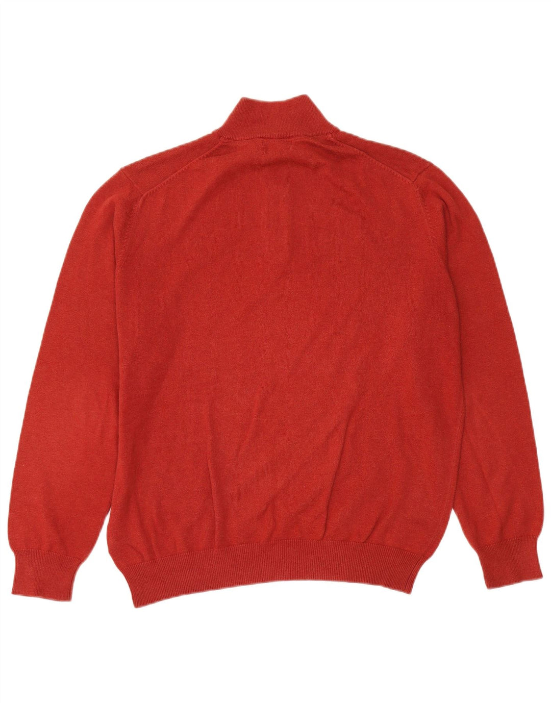 MASSIMO DUTTI Pull col zippé homme grand rouge coton
