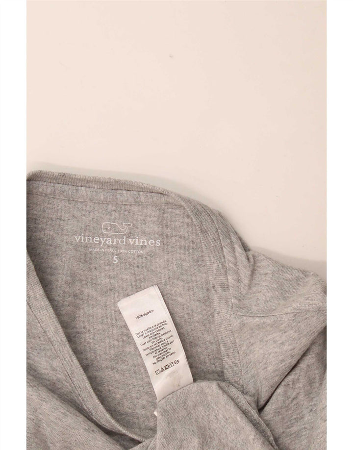 Vineyard Vines Haut graphique à manches longues pour femme UK 10 Petit gris moucheté