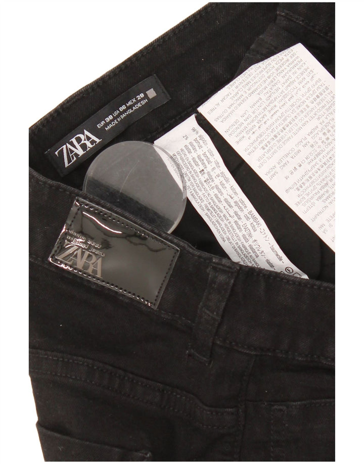 Zara Jean évasé femme EU 38 Small W28 L31 coton noir